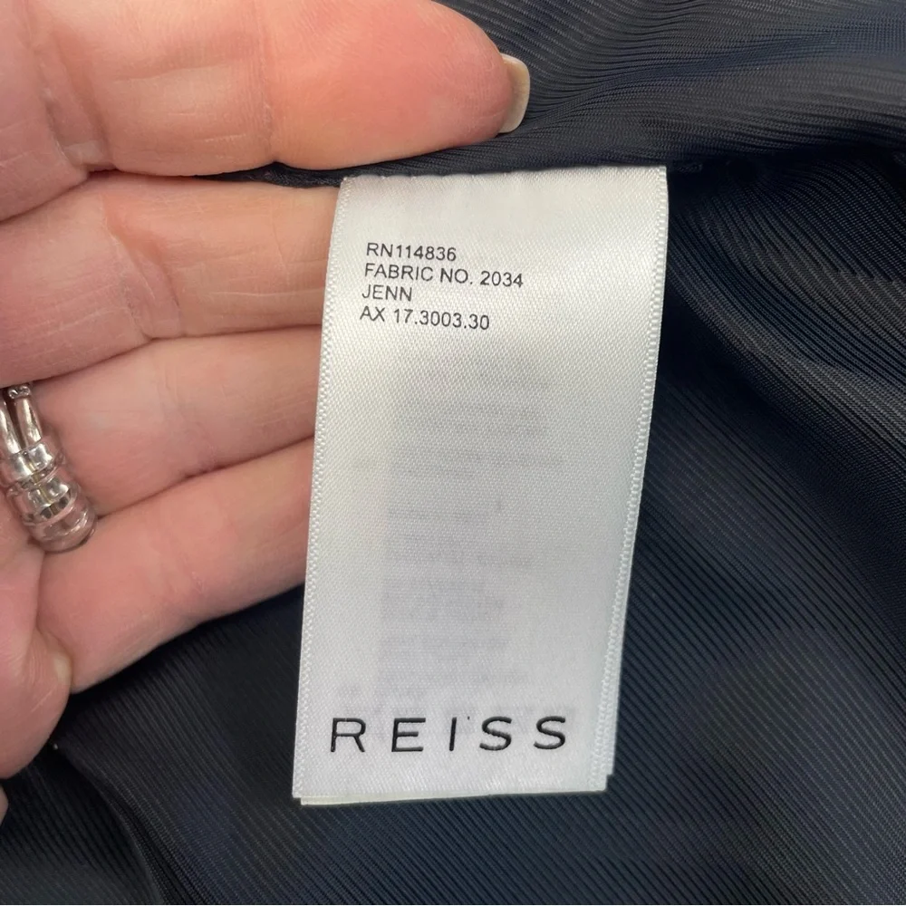 Reiss Lambskin Leather Jacket Medium Black - Picture 14 of 16